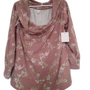 Lauren Conrad XL Wide Neck Floral Top